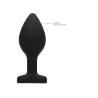 Ouch! Plug Bijou Anal silicone Heart Noir 6 x 2.8 cm